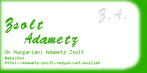 zsolt adametz business card